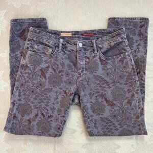Anthropologie Pilcro Slim Boyfriend Floral Ankle Jeans 28
